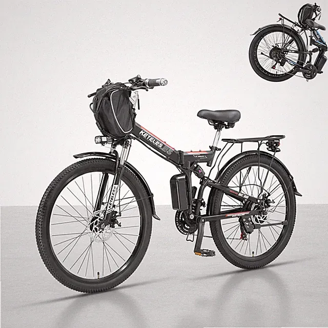 KETELES 1000W E-Mountain Bike For Adult 26" Folding E-Bike 48V/20AH UL2849 MX300